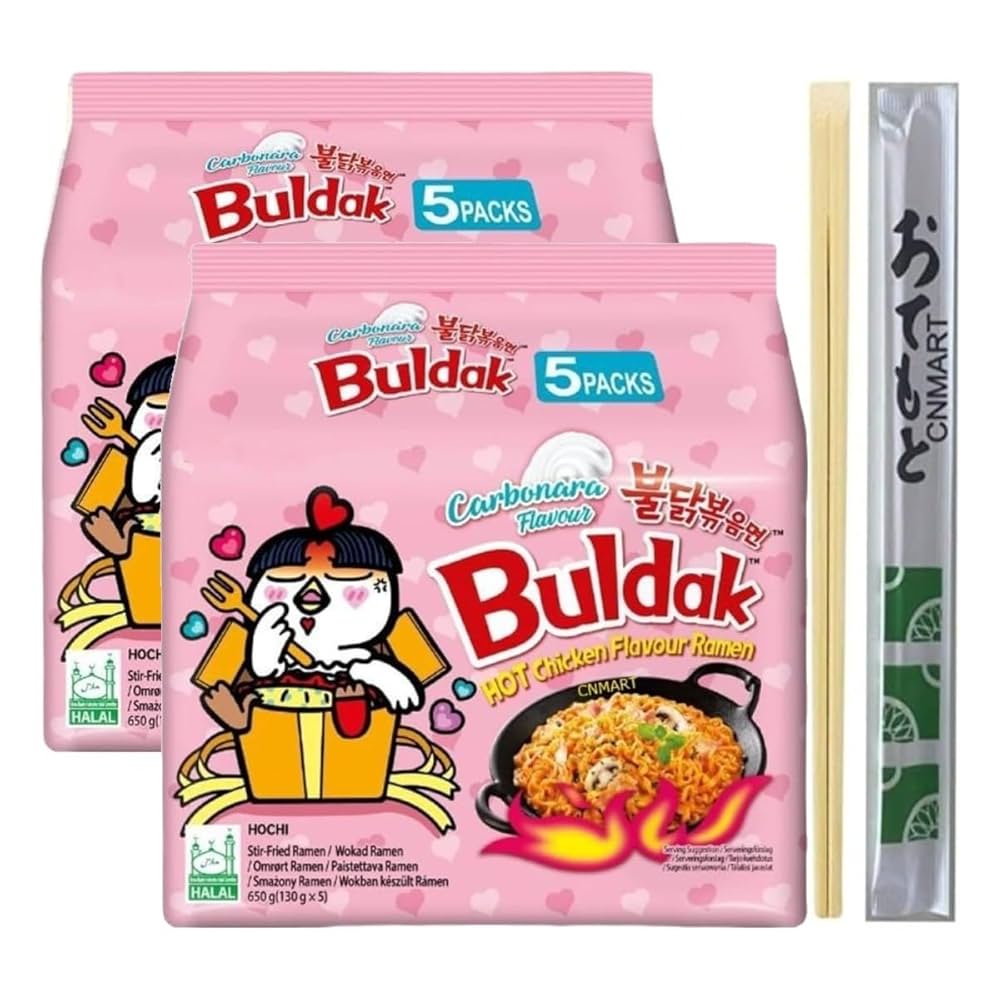 Cnmartkorean Buldak Ramen Set Carbonara Hot Chicken Spicy Stir
