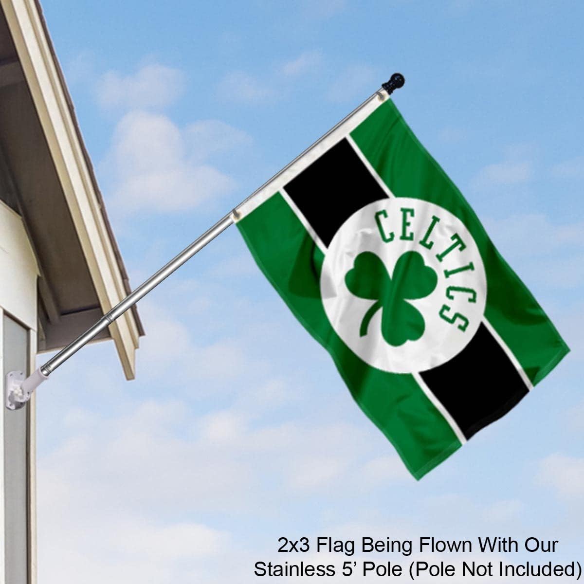 Boston Celtics Small 2x3 Foot Banner Flag - Image 3