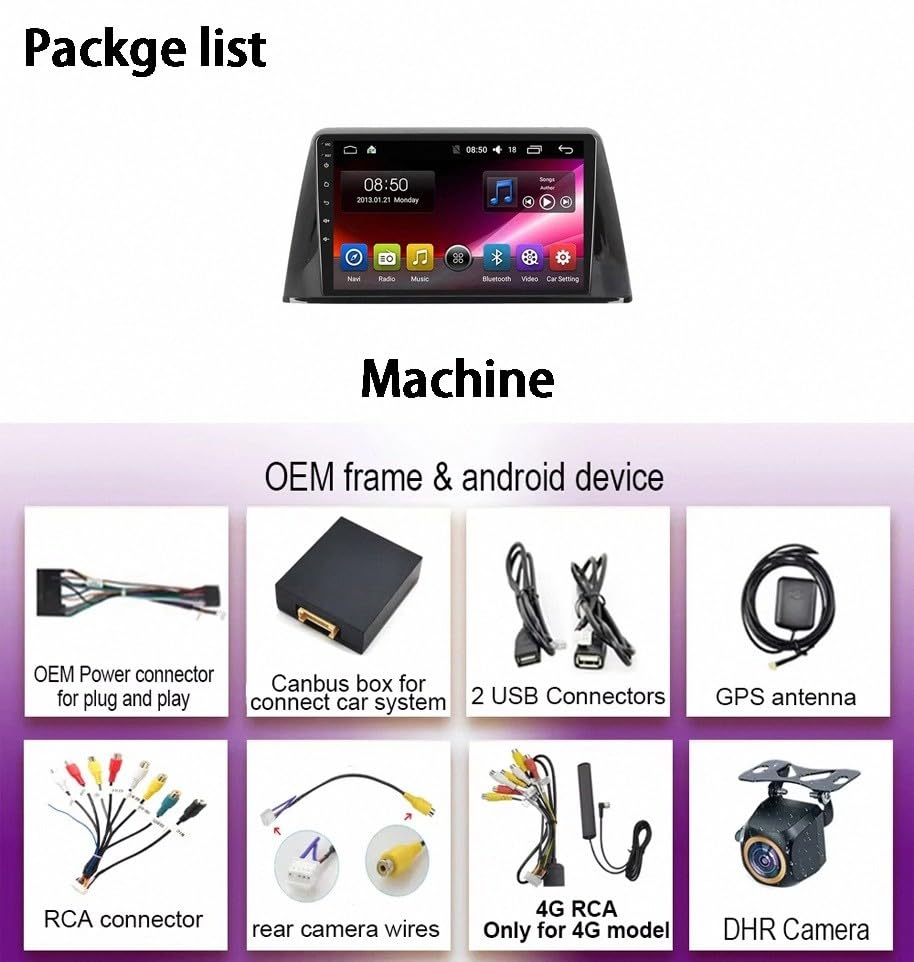 Radio coche 2 DIN con Carplay y Android Auto para Nissan Sentra 2000-2006, 2GB+32G Mirror Link 7