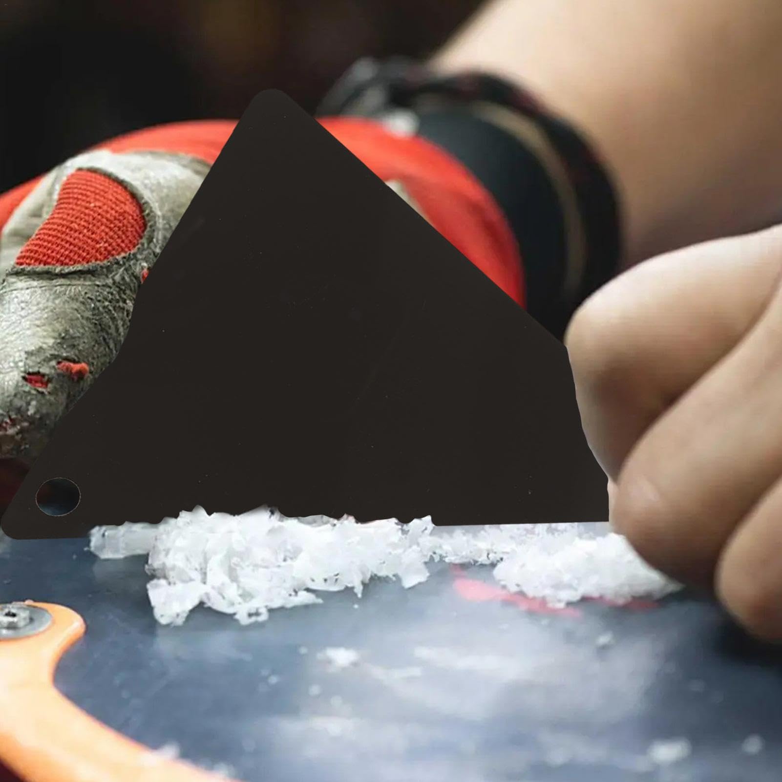 Rascador de cera acrílico triangular para snowboard y esquí