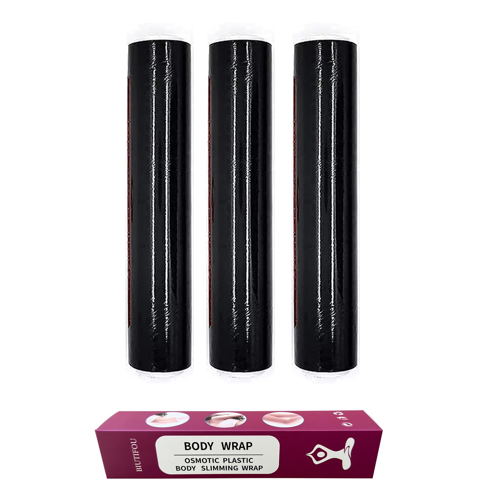 Escalate Osmotic Plastic Body Wrap, 200 ft x 10 in, Black, One Size, Adult, Unisex Adult, Waist Cincher, Body Sweat Wrap, Tummy Slimming