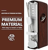 Vista 2 de MILISTEN Metrónomo mecánico universal mini metrónomo para guitarra de piano (caoba)