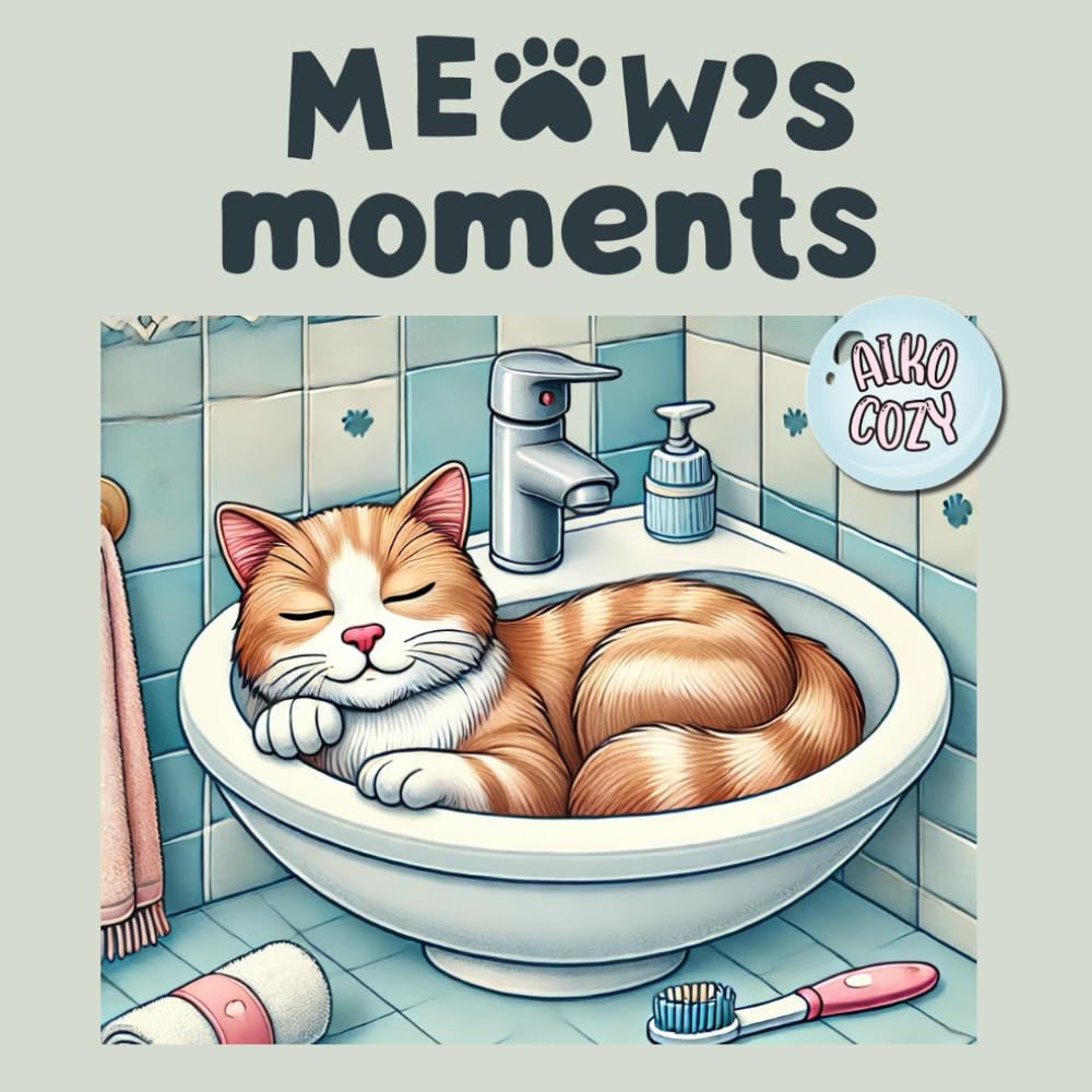 Meow’s Moments: A Whisker-Filled Coloring Adventure! Coloring Book for Adults and Teens.