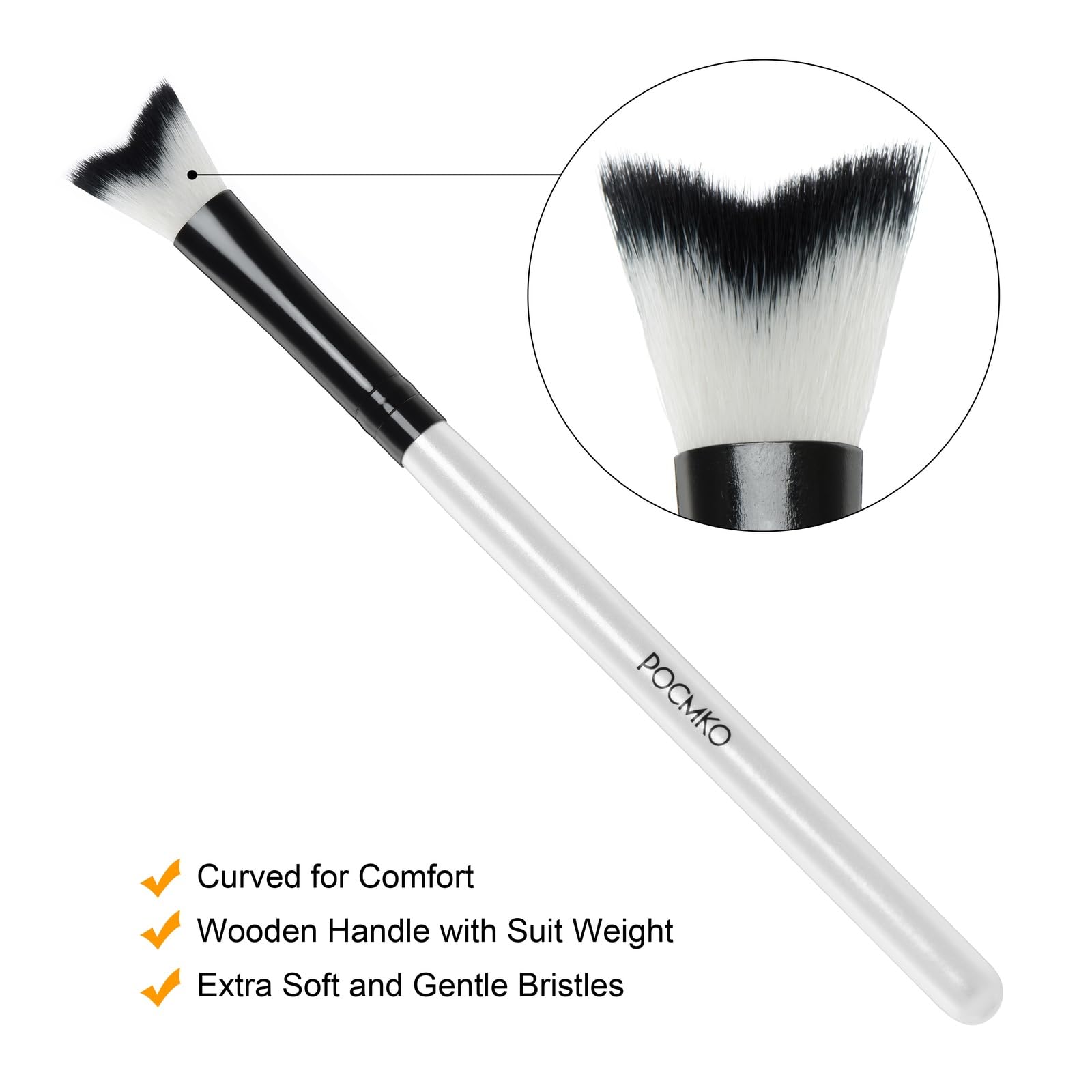 POCMKO 10 PCS Curved Fluffy Lash Cleaning Brushes, Eyelash Extension Shampoo Cleansing Brushes, Swoop Eyelash Cleanser Brush Sets - Image 2