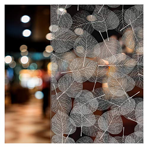 Película Decorativa para Ventanas BDF 4WHLV Hojas Blancas 121.92x213.36 cm miniatura 1