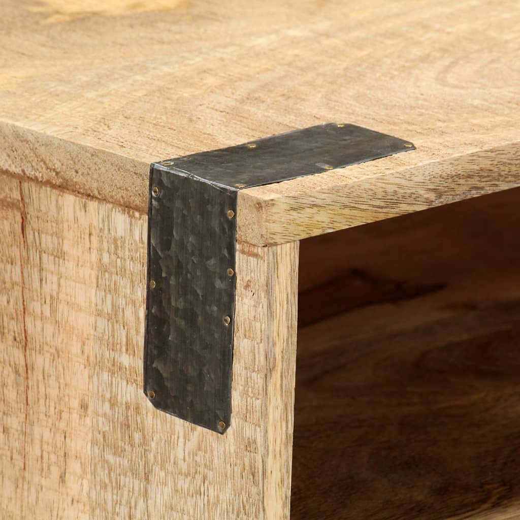 Homgoday Mesa Consola de Madera Maciza de Mango Rugosa 115x30x76 cm Mesas auxiliares de salón,Mesa Consola Recibidor Mueble de Entrada Estrecha Clásica