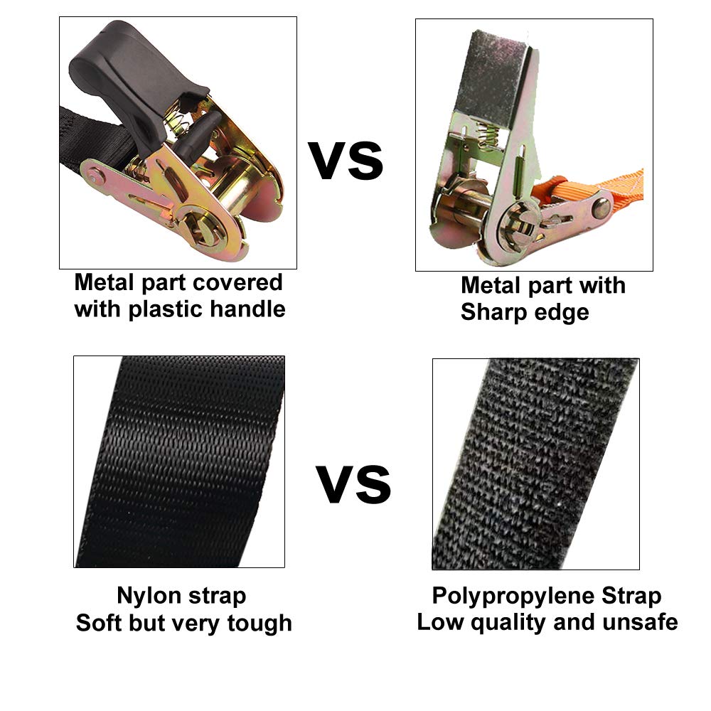 Vigorport 20 FT Ratchet Tie Downs Straps ,6M x25mm,Endless Ratchet