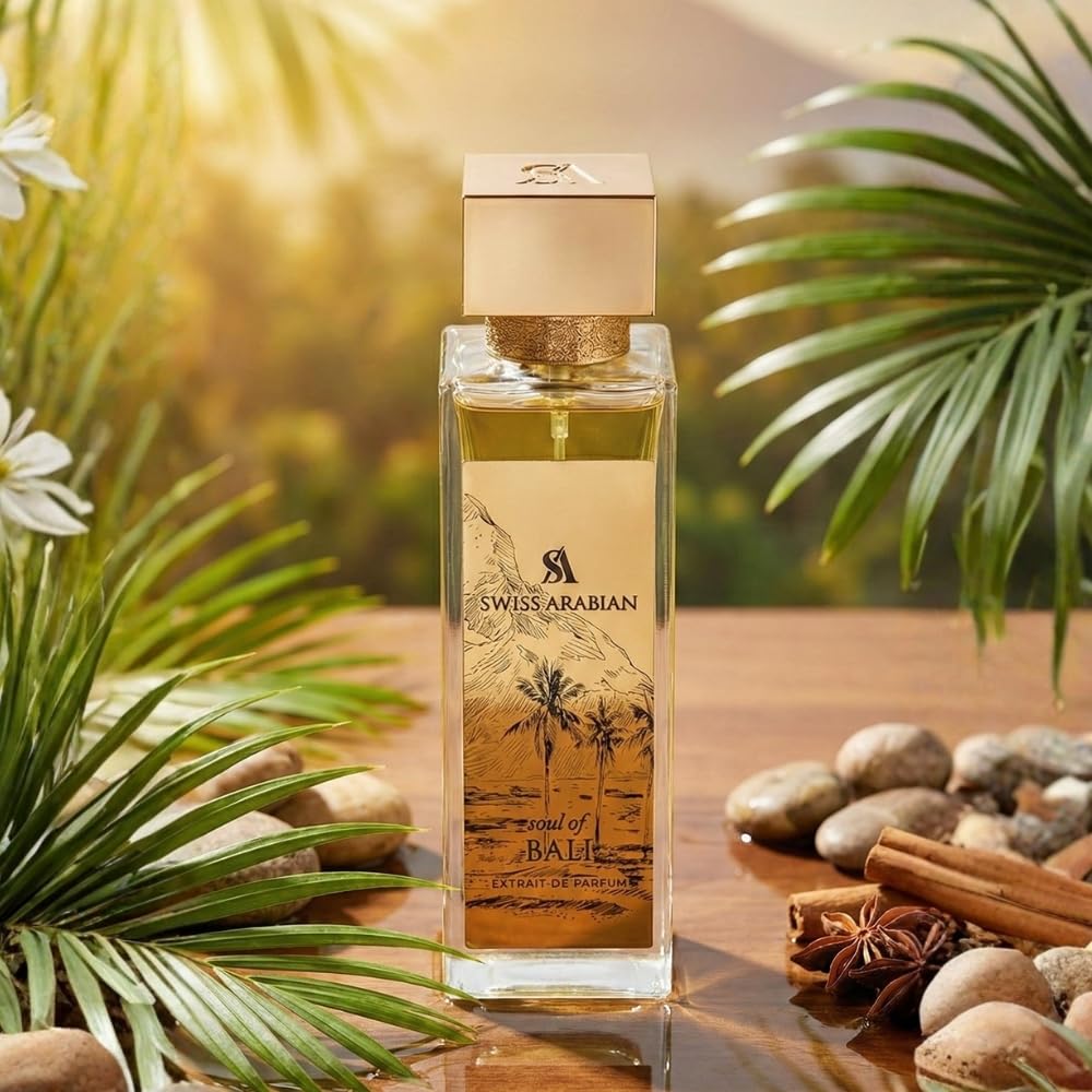 Swiss Arabian Soul of Bali Extrait Spray Unisex 100 ml – Profumo di lusso di lunga durata per uomo e donna – Profumo esotico con note floreali orientali