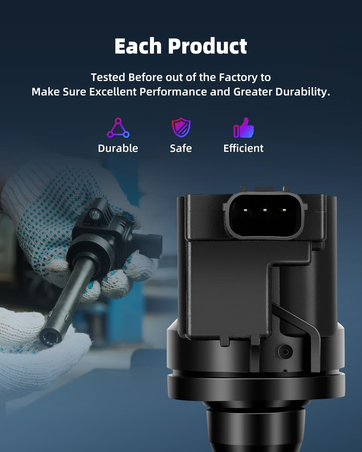 ECCPP ignition coils Pack of 4 UF675,coils packs,for Honda Civic 2012-2015 1.5L,Insight 2010-2014 1.3L &,for Acura ILX 2013-2015 1.5L 30520RBJS01,KD-7017B,UF675