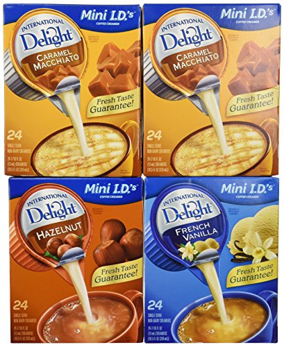 International Delight Variety 4 Pack (2 Caramel Macchiato, 1 Hazelnut, 1 French Vanilla)