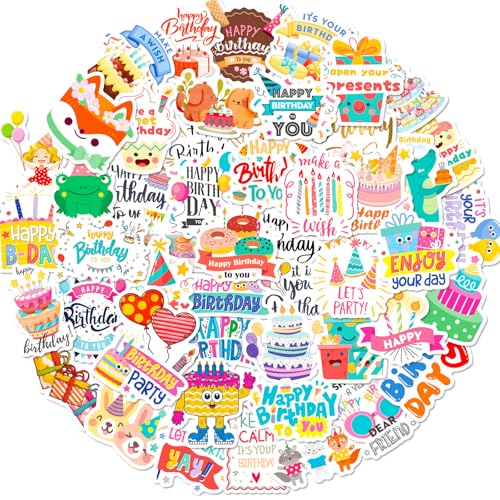 200�� Happy Birthday �X�e�b�J�[ �q���p �r�j�[�� ���� �a���� �X�e�b�J�[ �E�H�[�^�[�{�g�� �h�� ���킢�� Happy Birthday �p�[�e�B�[ �X�e�b�J�[ �J�[�h �m�[�g�p�\�R�� �W���[�i�����O �X�N���b�v�u�b�N