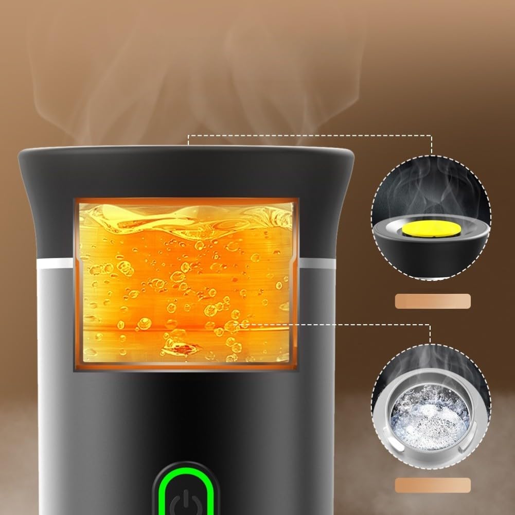 Eléctrica portátil para máquina de espresso: USB-C para mini cafetera para viajes (blanco 60 ml) | Carga rápida USB-C, preparación inalámbrica, se adapta a mochilas, ideal para viajes y viajes