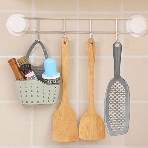 Miniatura 3 de EZ - Escobilla de cocina con colador de silicona para alimentos, agarres largos, raspadores antideslizantes para ollas, sartenes, cuencos y