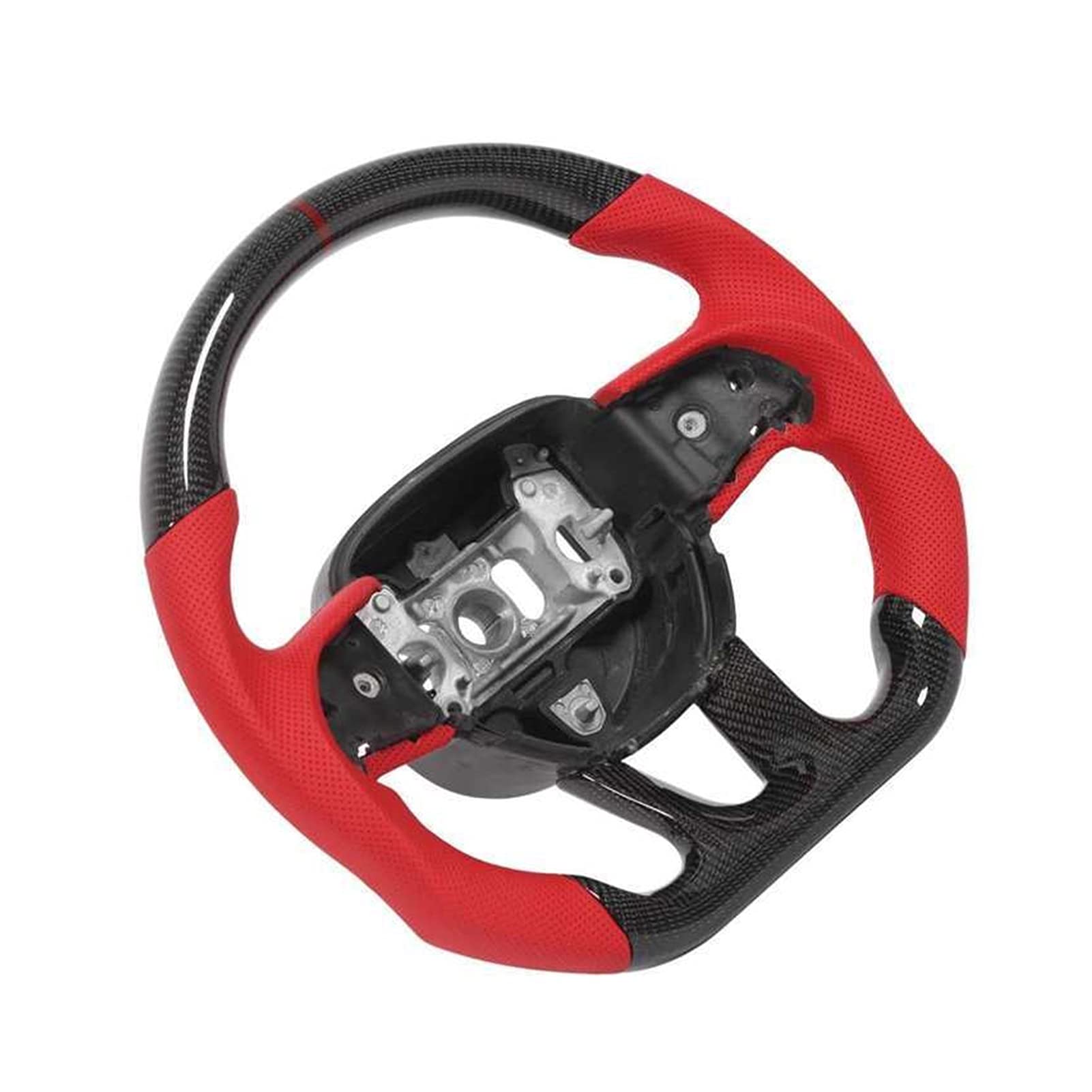 Buy XHL Car turntable Custom Carbon Fiber Steering Wheel Red Nappa