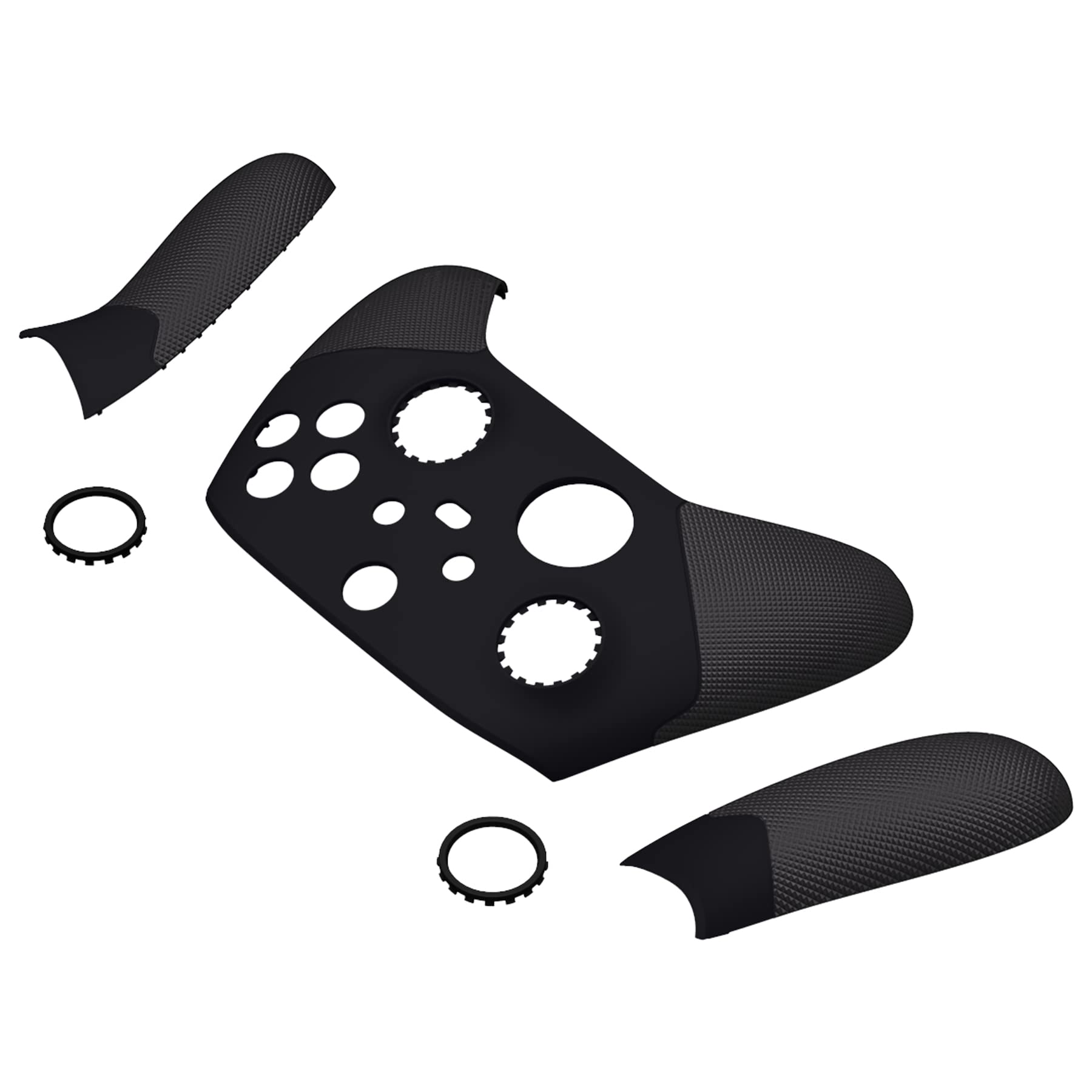 eXtremeRate Cover Grip Gommato per Xbox Series X S Controller Joystick,Custodia Copertura Shell DIY Ricambio per Xbox Series X S Joypad Model 1914-Nero