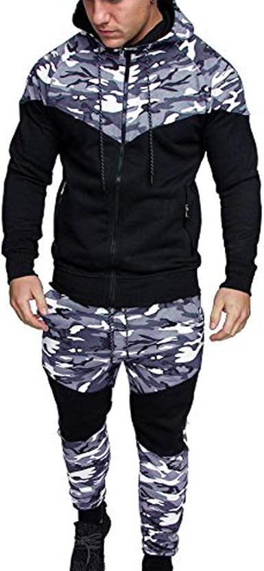 Full Zip Hoodie Sweatshirt+Joggers Pant 