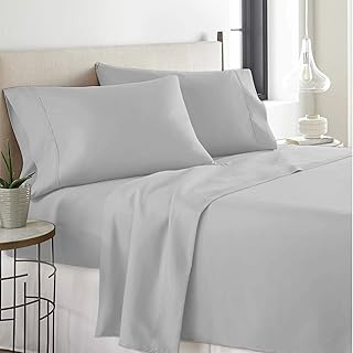 COZERI 600 Thread Count Luxury Sheet Set, 100% Cotton, Z Hem, Soft & Silky Sateen Weave, Fits Mattress Upto 17