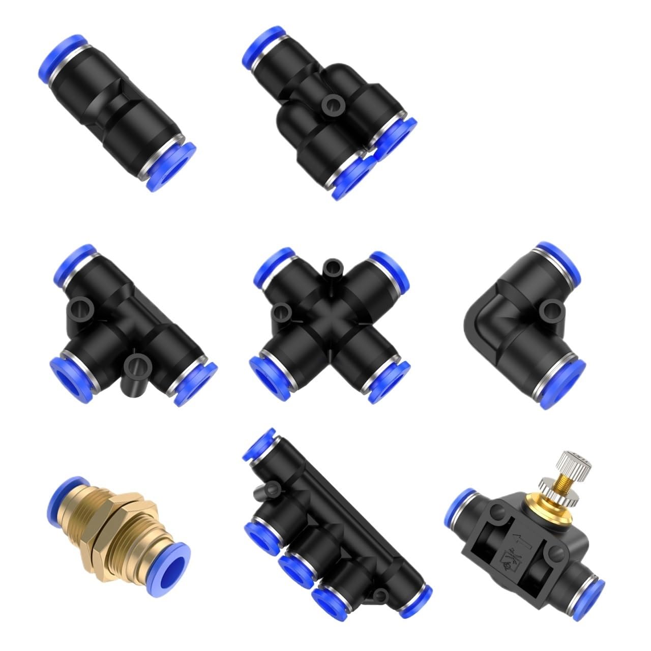 Accesorios neumáticos SA de alta resistencia para manguera de aire comprimido de 12mm