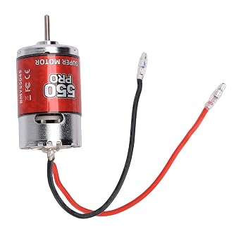 Universal 550 45T Brushed RC Crawler Motor for RC Car and Boat - High Speed Stainless Steel Cover