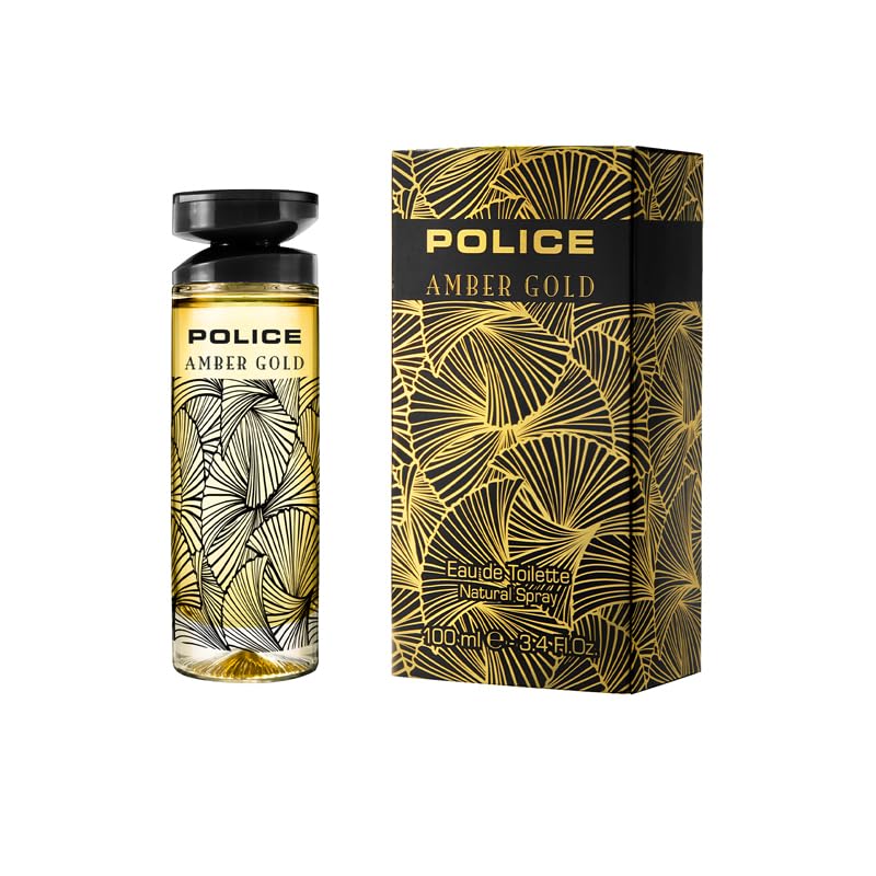 Image of Police Amber Gold Eau de Toilette 100ml for Women | Long Lasting Oriental Floral Perfume | Saffron, Bitter Orange, Jasmine, Magnolia, Akigalawood & Oakmoss | Warm Sensual Feminine Fragrance | Premium Gift for Her