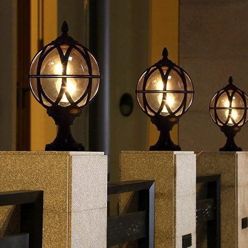 Miniatura 2 de AXTIES Luz de poste al aire libre Pilar Luces de poste Luces de jardín Villa Paisaje Luces de aluminio al aire libre Linterna de césped Lámpara de