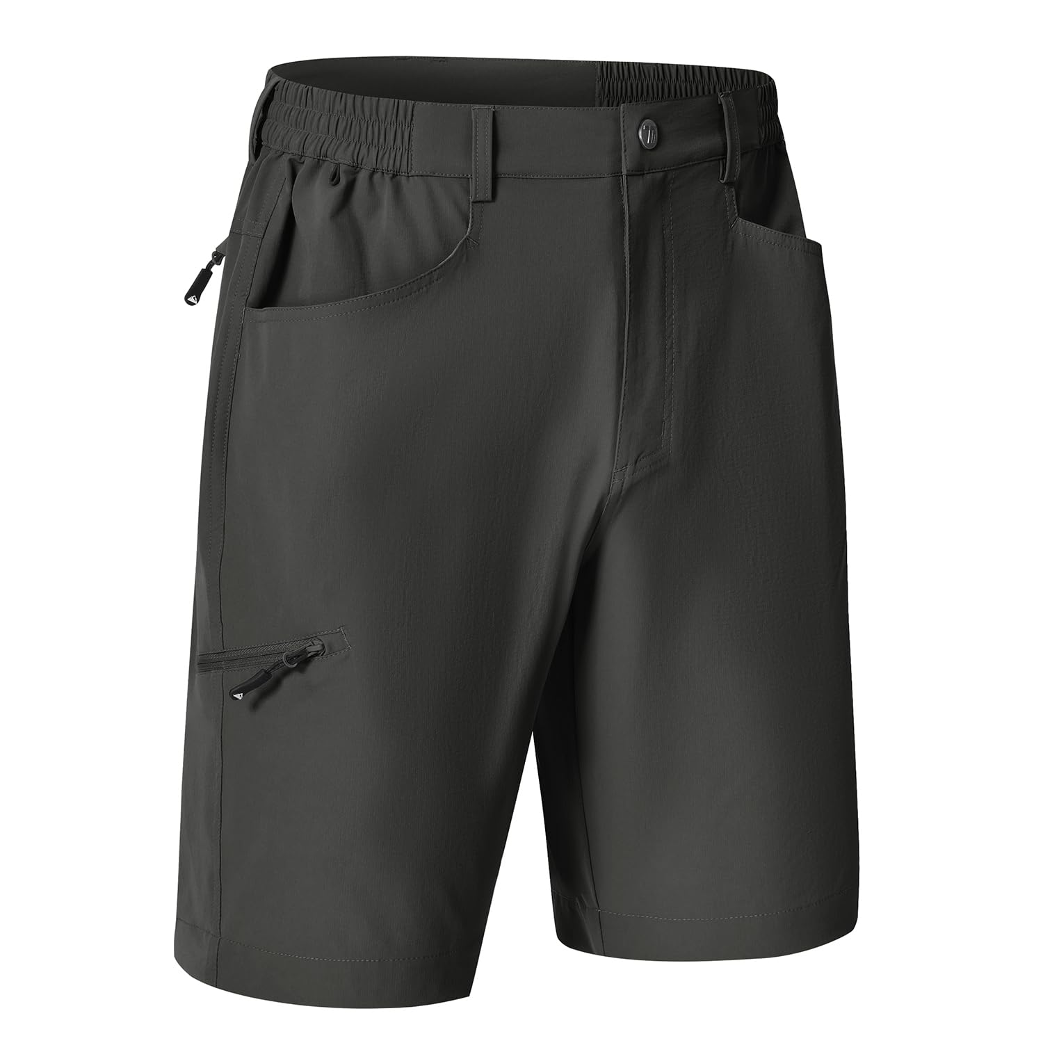 Rdruko Men's 9” Golf Shorts Stretch 4 Pockets Dress Shorts Elastic Waist Casual Flat Front Quick Dry Work Hiking Zip Cargo