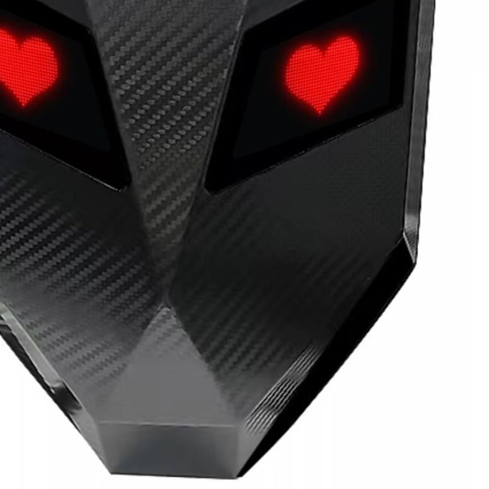 Luocute Zaino Moto Uomo, Zaino LED Alimentato Tramite USB di Grande Capacità Guscio Rigido 3D Impermeabile in Fibra di Carbonio Schermo a Colori Strutturato Zaino per Laptop Fai Te