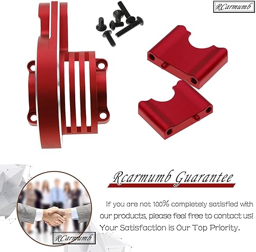 Miniatura 6 de Pieza de mejoras para trineo 18 4WD, cubierta de engranaje principal de aluminio de aleación para trineo 4WD Monster Truck RC auto #95076-4,