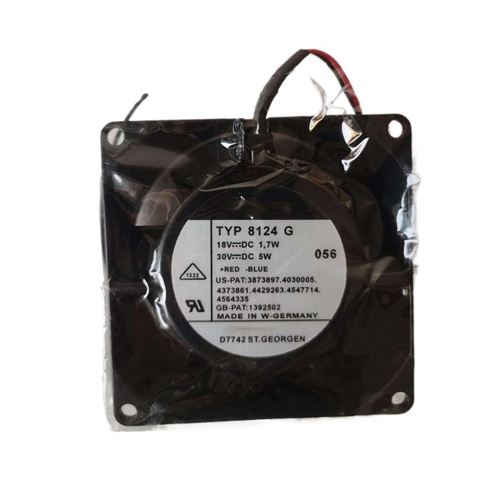 KNIUWMBMH 80x80x38mm TYP8124G 18V 1.7W 30V 5W 8038 axial Flow Fan