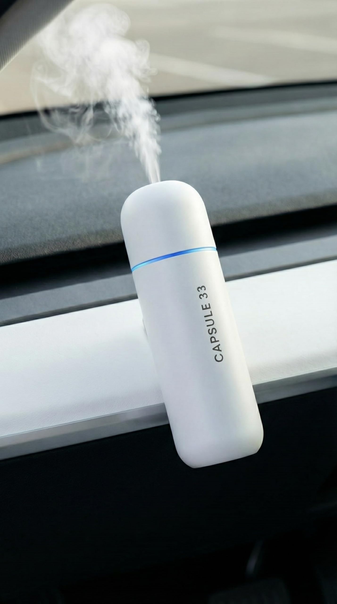 Paquete de iniciación de perfume para coche, ambientador de coche, difusor de aroma ultrasónico, 6 fragancias (cristal blanco, diamante rojo, oro oriental, azul océano, cereza dulce, rosa