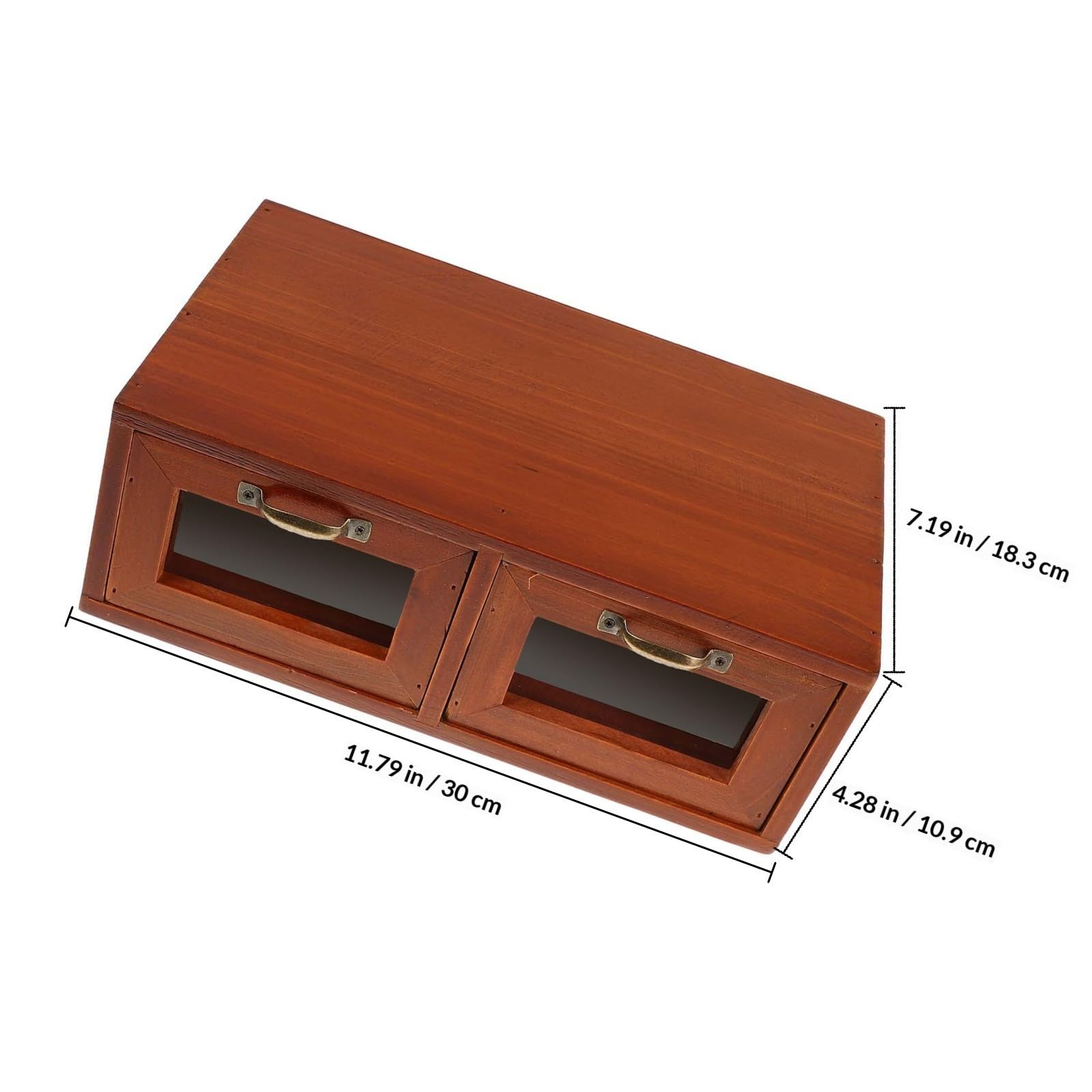 BESPORTBLE Soporte para Monitor de Escritorio de Madera con Organizador Acrílico y Cajones, Diseño Elegante para Oficina, Ángulo Cómodo y Almacenamiento