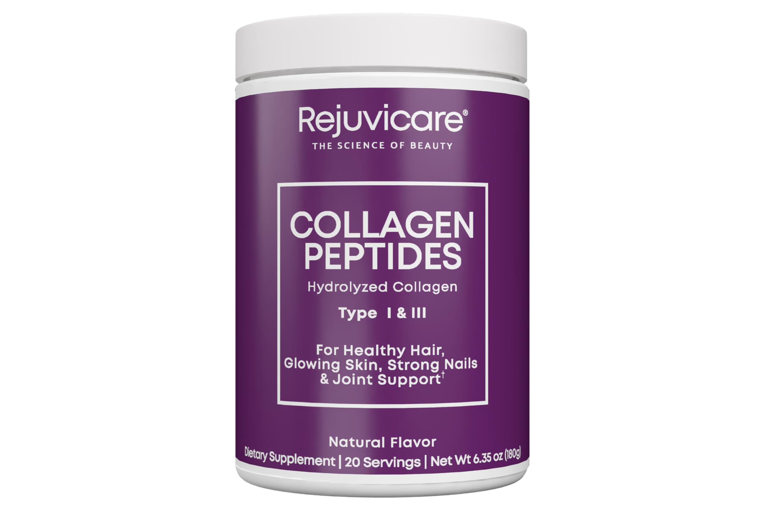 Collagen Peptides Powder Type I III Hydrolyzed Collagen 9g Protein per Serving Unflavored Hair Skin Nail Support Keto