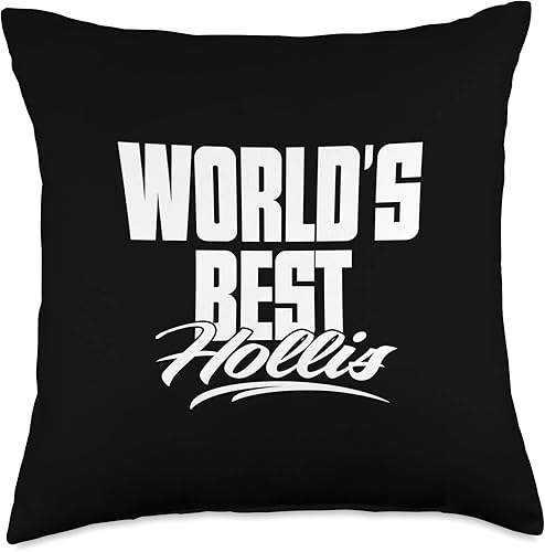 Vista 4 de Hollis Personalized Name Designs World's Best Hollis, First Name Throw Pillow, 16x16, Multicolor
