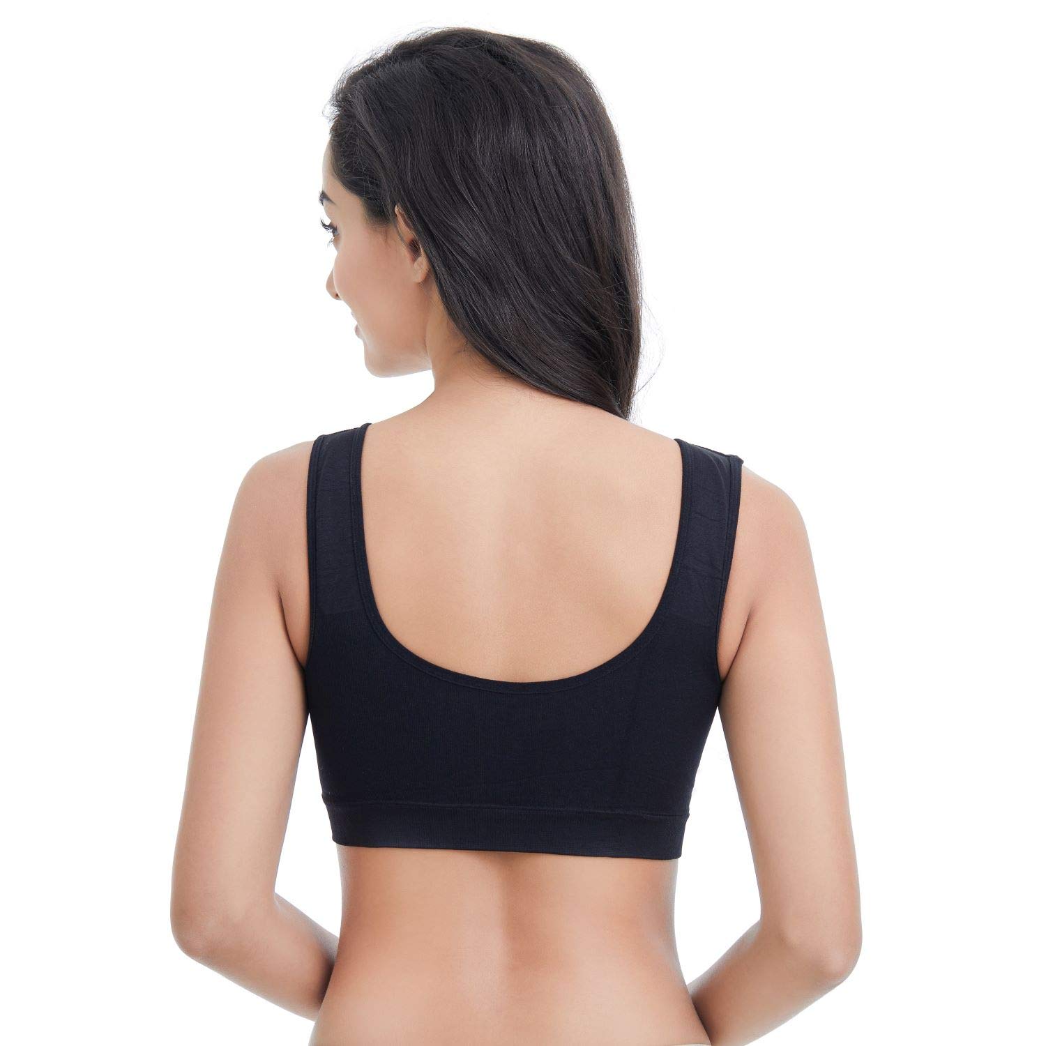 Biustonosz Karmienie V-Neck Otwór Przedni, Czarny, XL