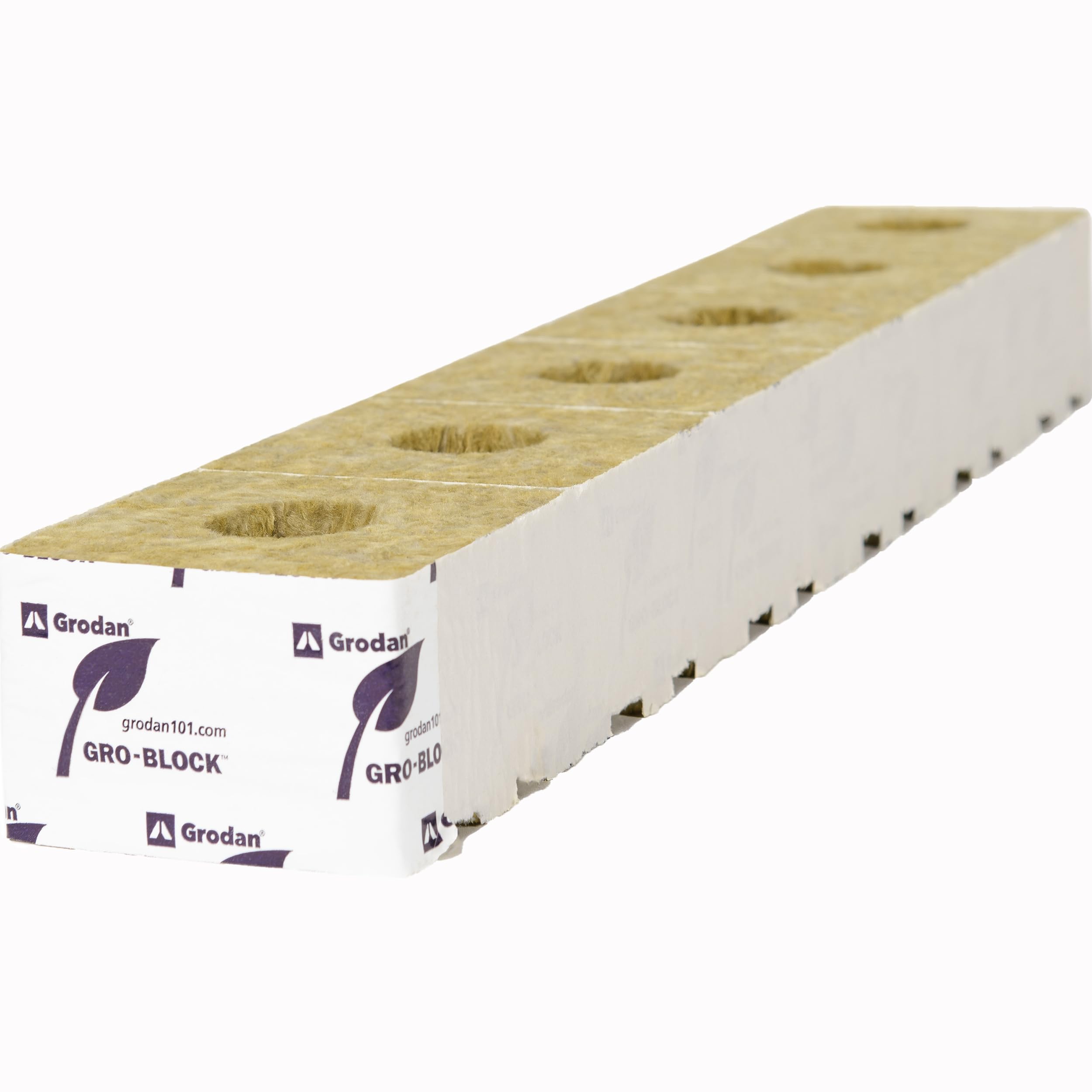 Grodan GRO-Block GR6,5 Lot de 216 Bandes de 6 Bandes Non emballées avec Trou 10,2 cm