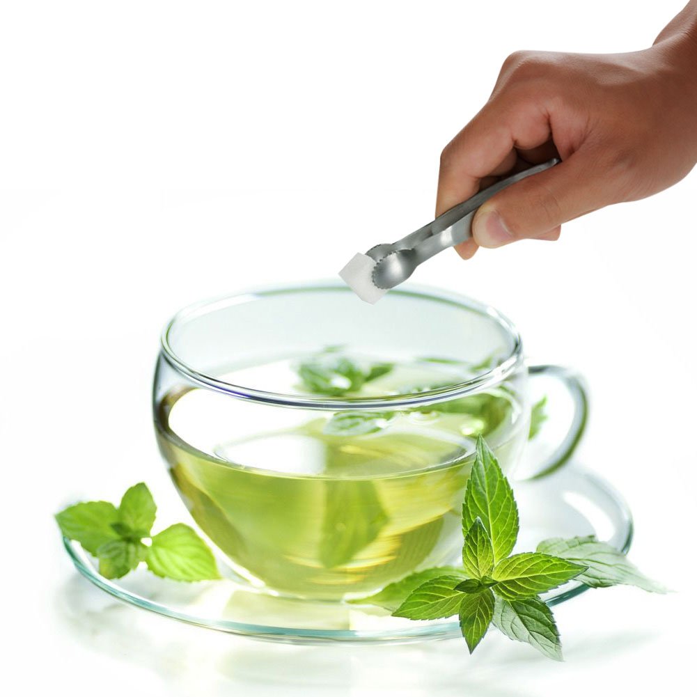 Gsycle Mini Tongs, Stainless Steel Ice Cookie Sugar Tongs Kitchen Party Buffet Serving Clip Salad Bread Clamp Serving Tongs for Coffee Bar, Tea Desserts Party