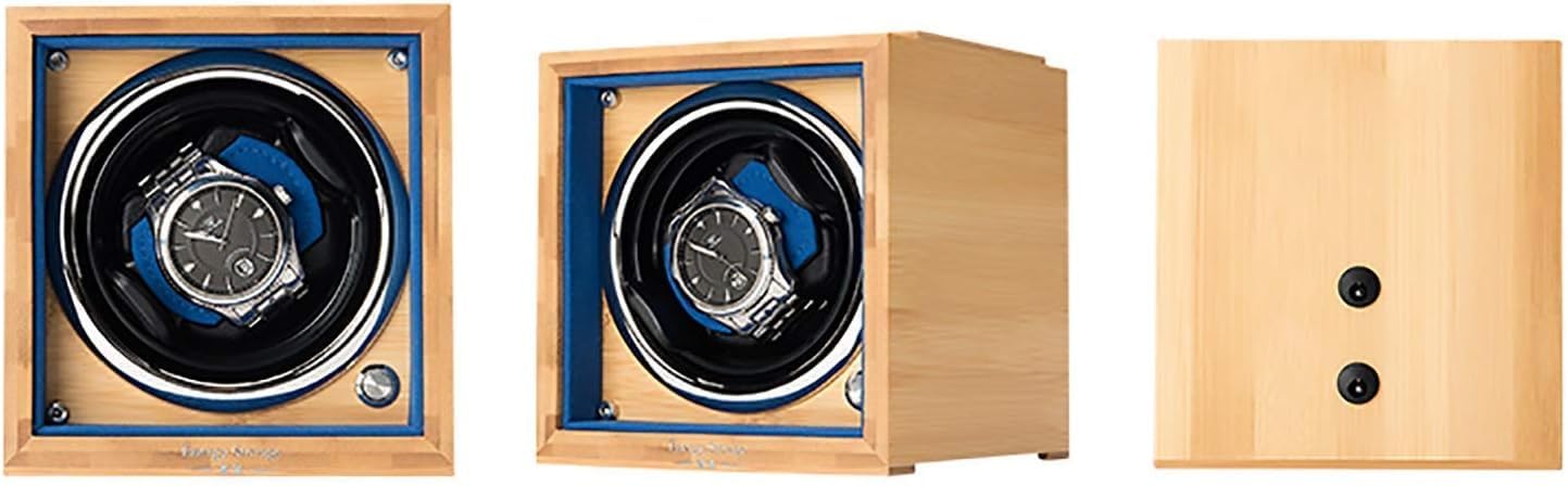 FENOKD Watch Winders Single Watch Winding Box Automatic Watch Shaker Mechanical Watch Turntable Wooden Wobble Watch Device Stor