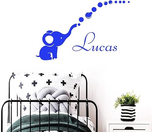 Miniatura 7 de jifu 1 calcomanía de pared con nombre personalizado estilo caligrafía, calcomanías personalizadas para niños, calcomanía con nombre personalizado (L)