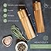 Wooden Salt and Pepper Grinder Set, Sustainable Acacia Wood, 8