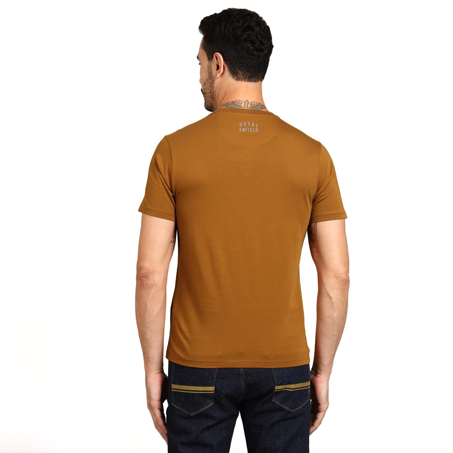 Royal Enfield RE Shield Graphic TS Mustard 97 cm S | Material: 100