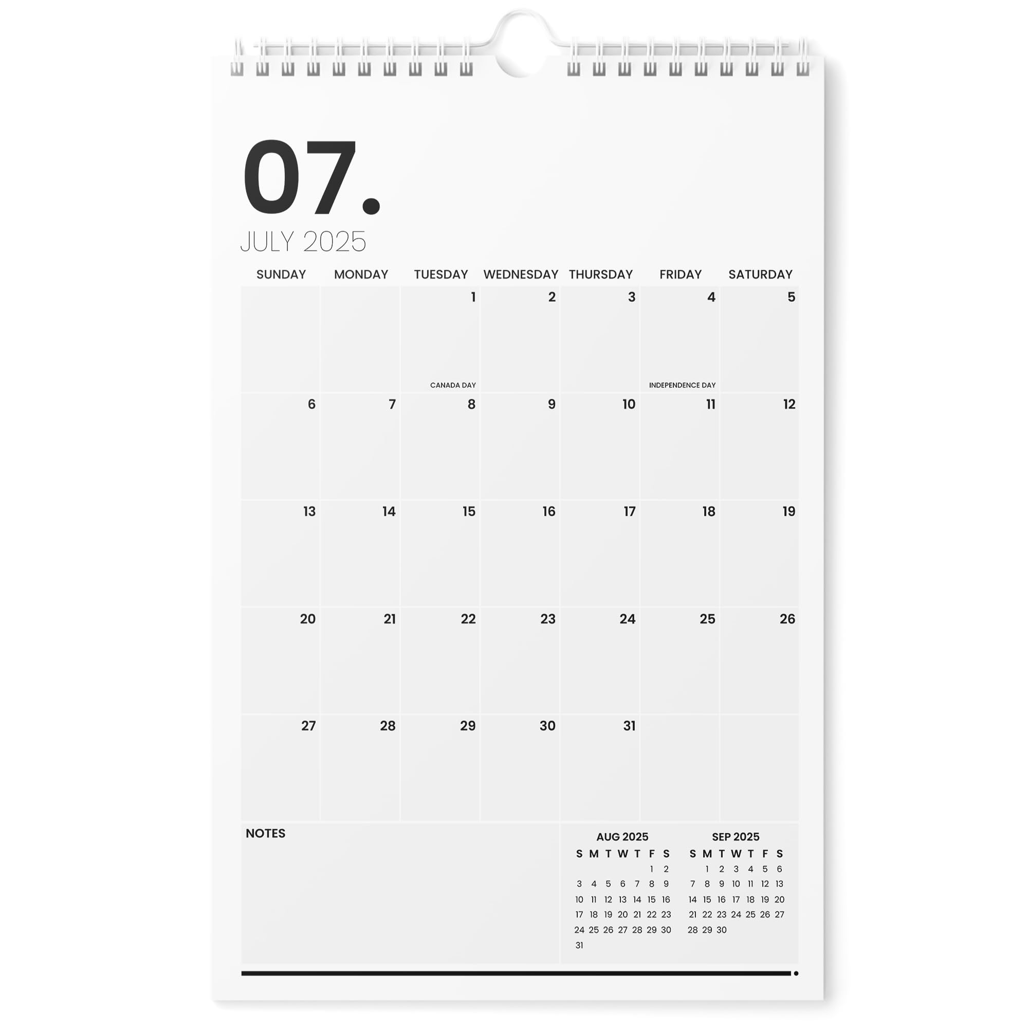 Karto Wall Calendar 2025-2026 - Vertical 11x17 inch July 2025 to December 2026 - Boost Your Productivity and Easy Planning with the Aesthetic Monthly