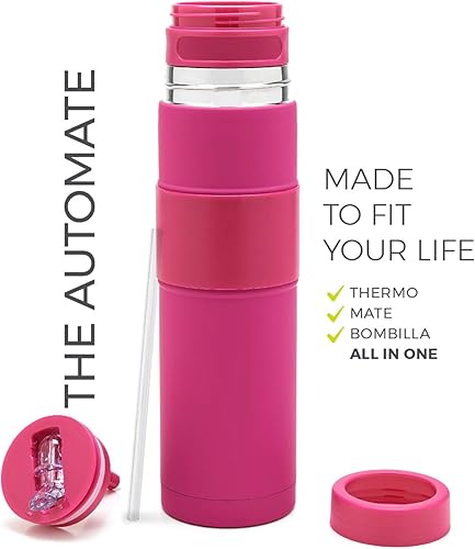 Miniatura 2 de BALIBETOV - Nuevo - Automatiza de Acero Inoxidable - Thermo, Mate Cup y Bombilla todo en uno - No es necesario recargar cada vez que quieras beber
