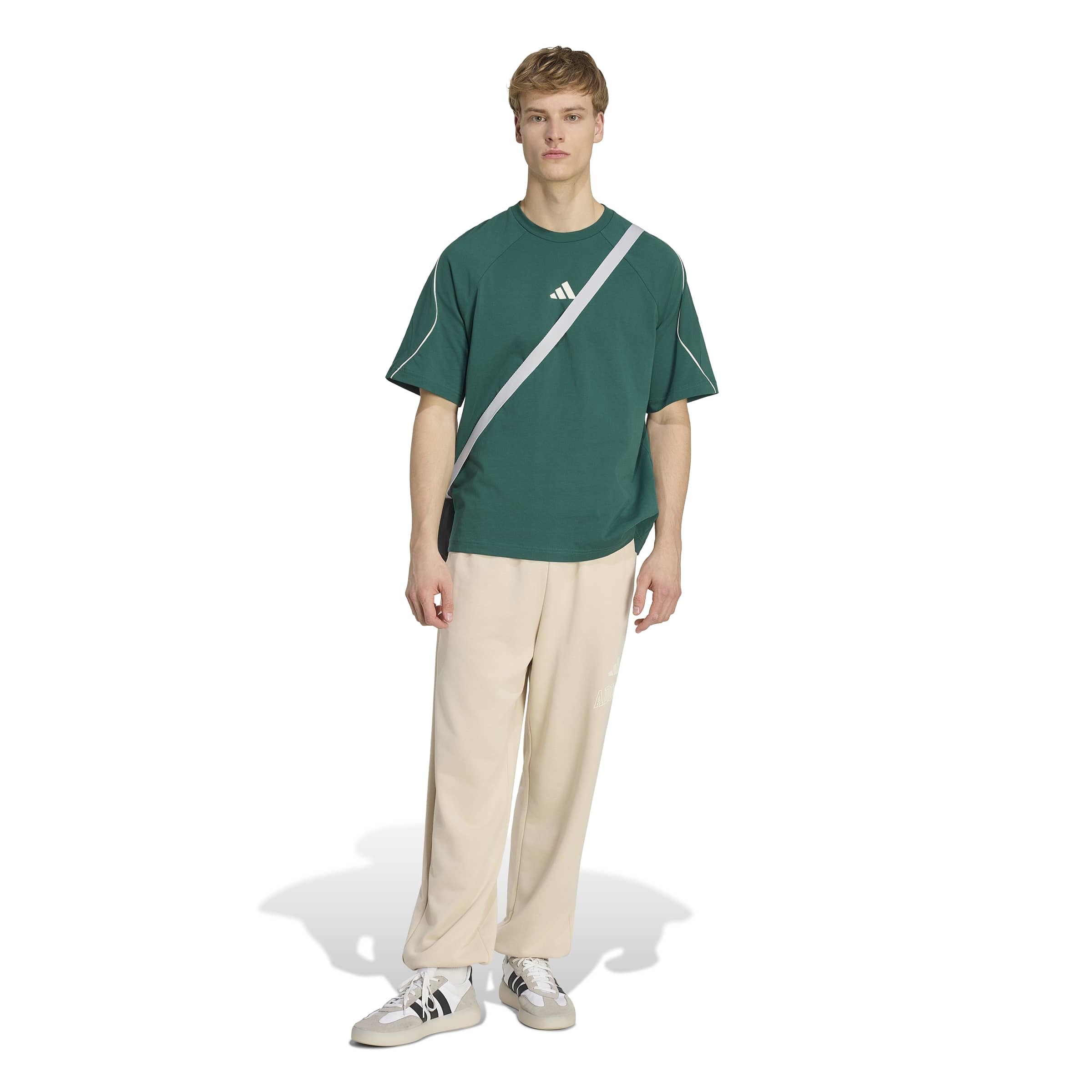 Adidas Męskie spodnie dresowe Seasonal Essentials Collegiate French Terry z mankietami