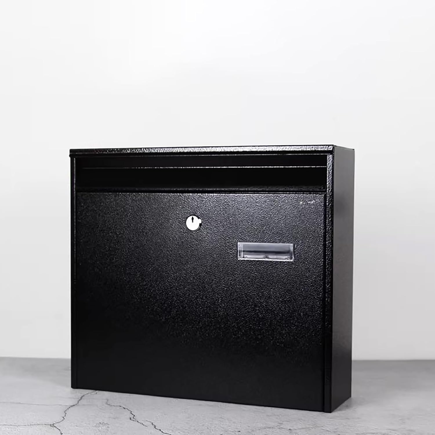 Large Capacity Mailbox, Curbside Locking Security Mailbox, Easy Installation, Modern Post Box for Envelope Letter Home and Office(Black)