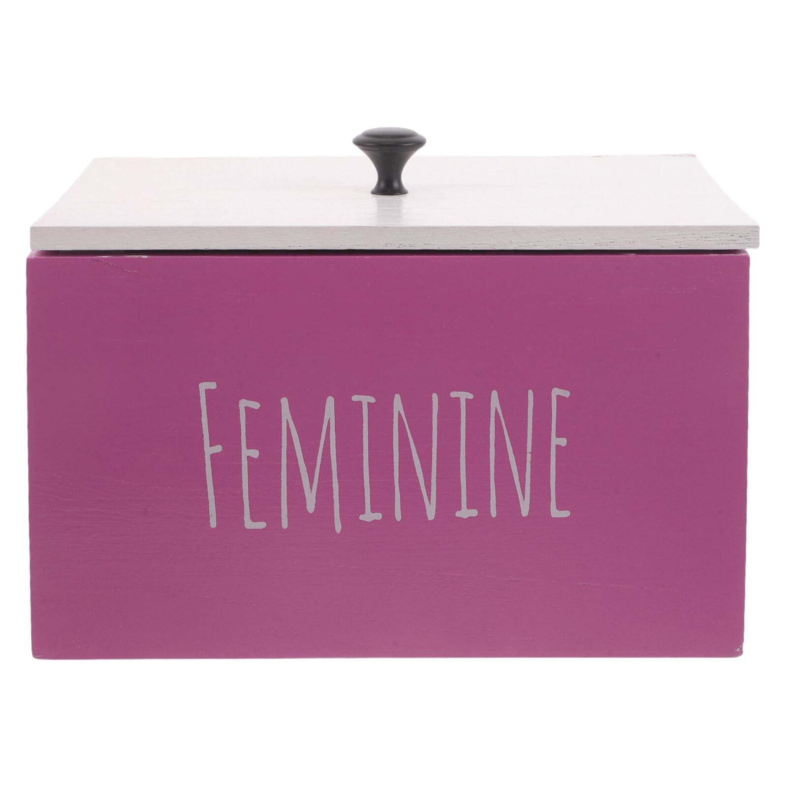 Caja para tampones discreta de madera para organizar el baño de visitas