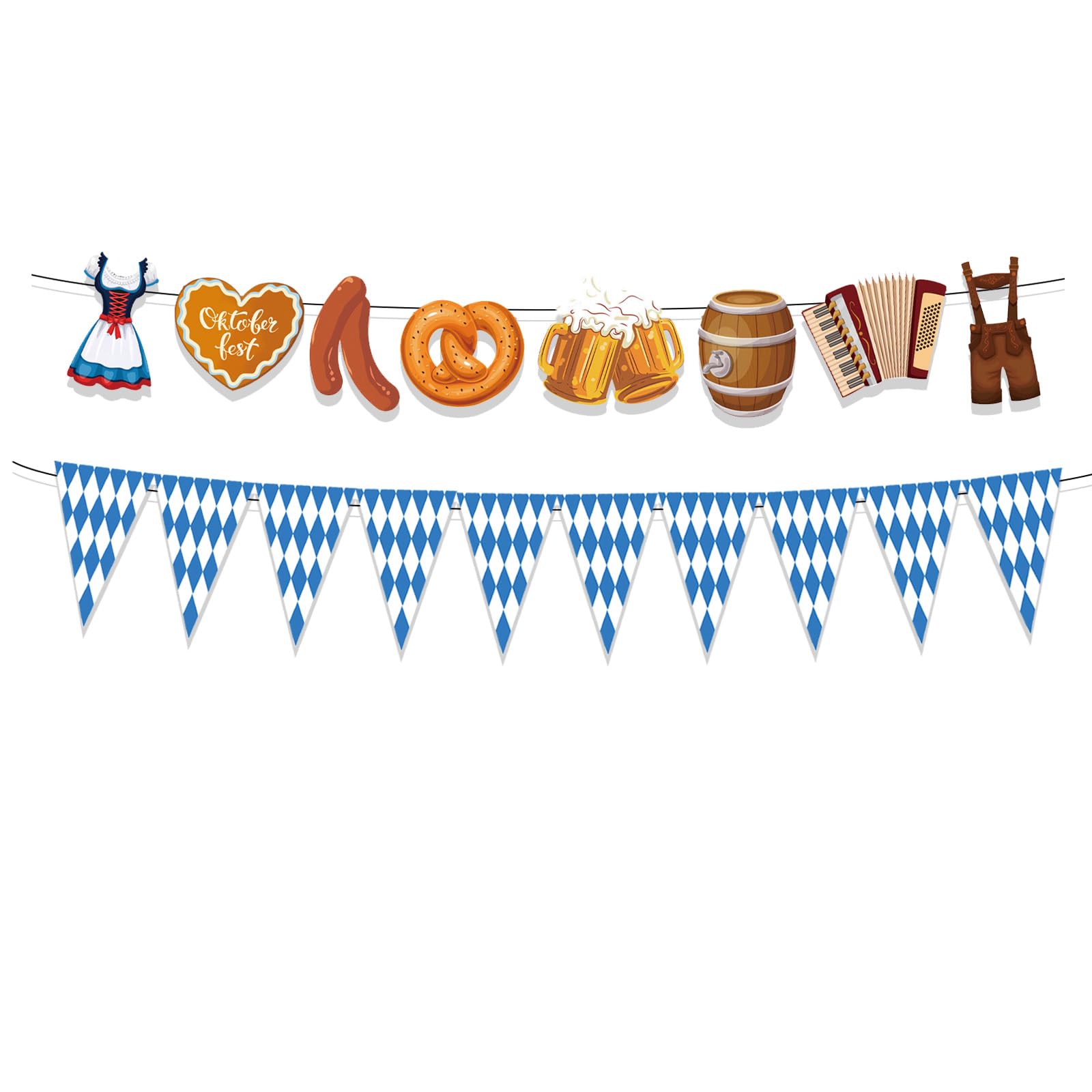ALEGRE Oktoberfest Decorative Garland Pack of 2