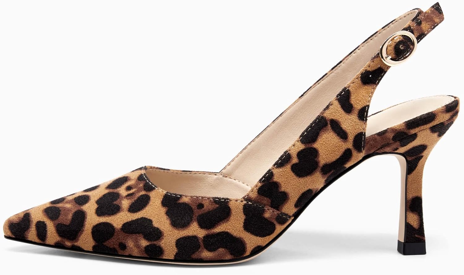 Women's Slingback Kitten Heels Closed Pointed Toe Backless Wedding Party Dress Pumps Shoes - Image 2