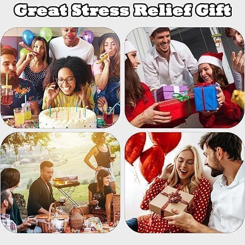 Image of 1 PCS Keyboard Fidget Toy, Keyboard Fidget Keychain 4-in-1 Keyboard Decompression Button Finger Clicker Toys, Button Stress Relief Fidget Gifts to Relief Stress