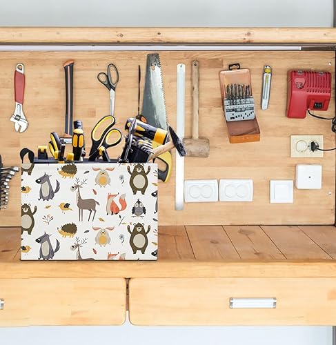 Miniatura 94 de Cesta de almacenamiento rectangular con asas, cesta de almacenamiento plegable, caja de libros, cesta de regalo (calabaza enojada)