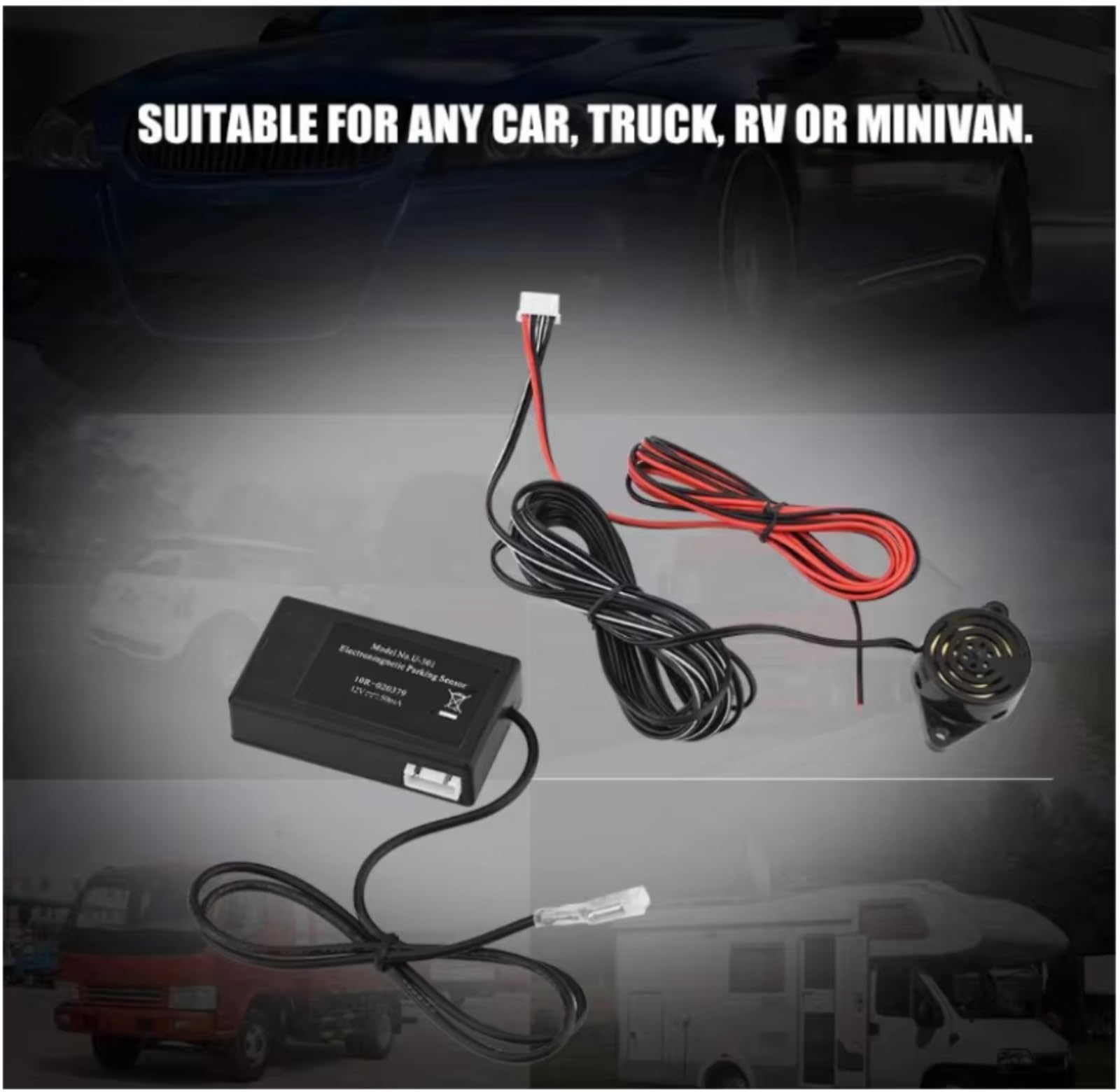 Sensor Estacionamiento Sensor Estacionamiento Electromagnético U301, Asistencia Estacionamiento Automóviles, Sensor Estacionamiento Inverso, Sin Orificios Ni Perforaciones Sensor Ayuda Aparcamiento